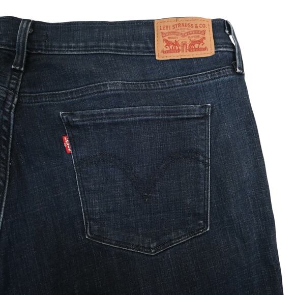 Levi's 505 Straight Dark Wash Jeans Womens 33 - Picture 7 of 11